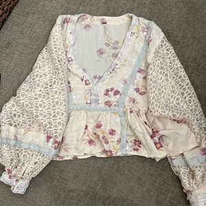 Free People lacy lightweight top
